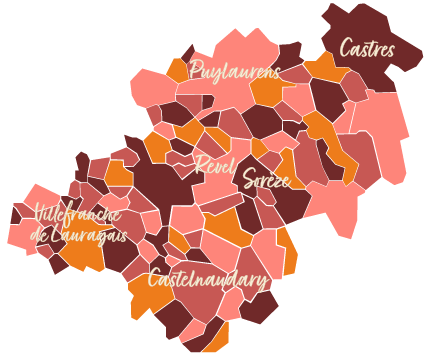 Carte géographique du secteur dans lequel Atelier Artéli se déplace