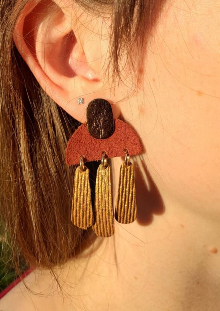 Boucles d’oreilles en cuir